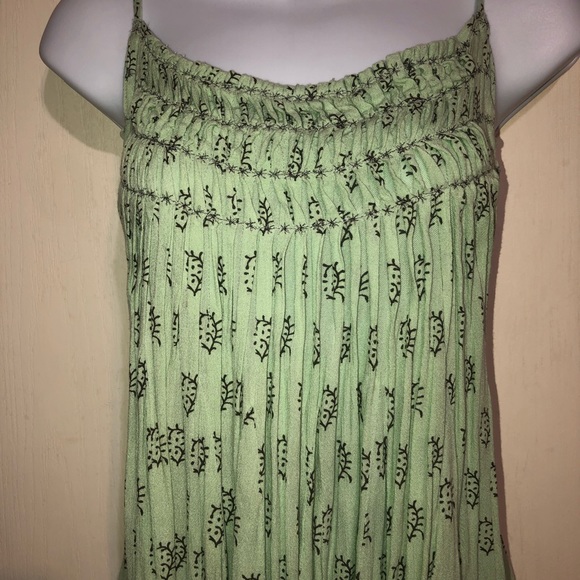 Free People Mint Green Floral Flowy Dress - Picture 5 of 11